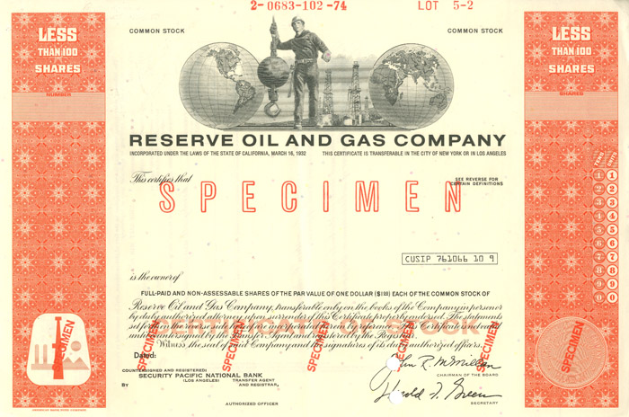 Reserve Oil and Gas Co.
